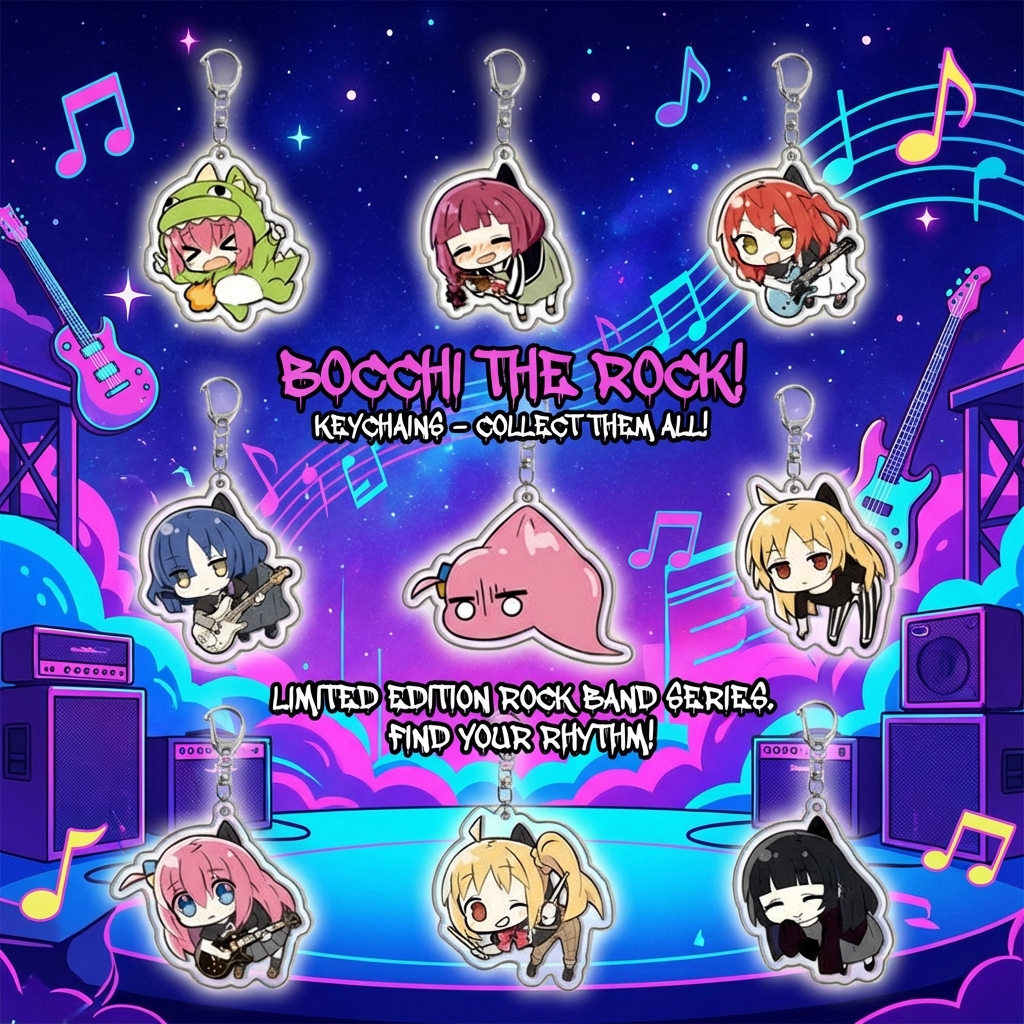 Anime Merchandise Keychain - Bocchi the Rock Goto Hitori Ijichi