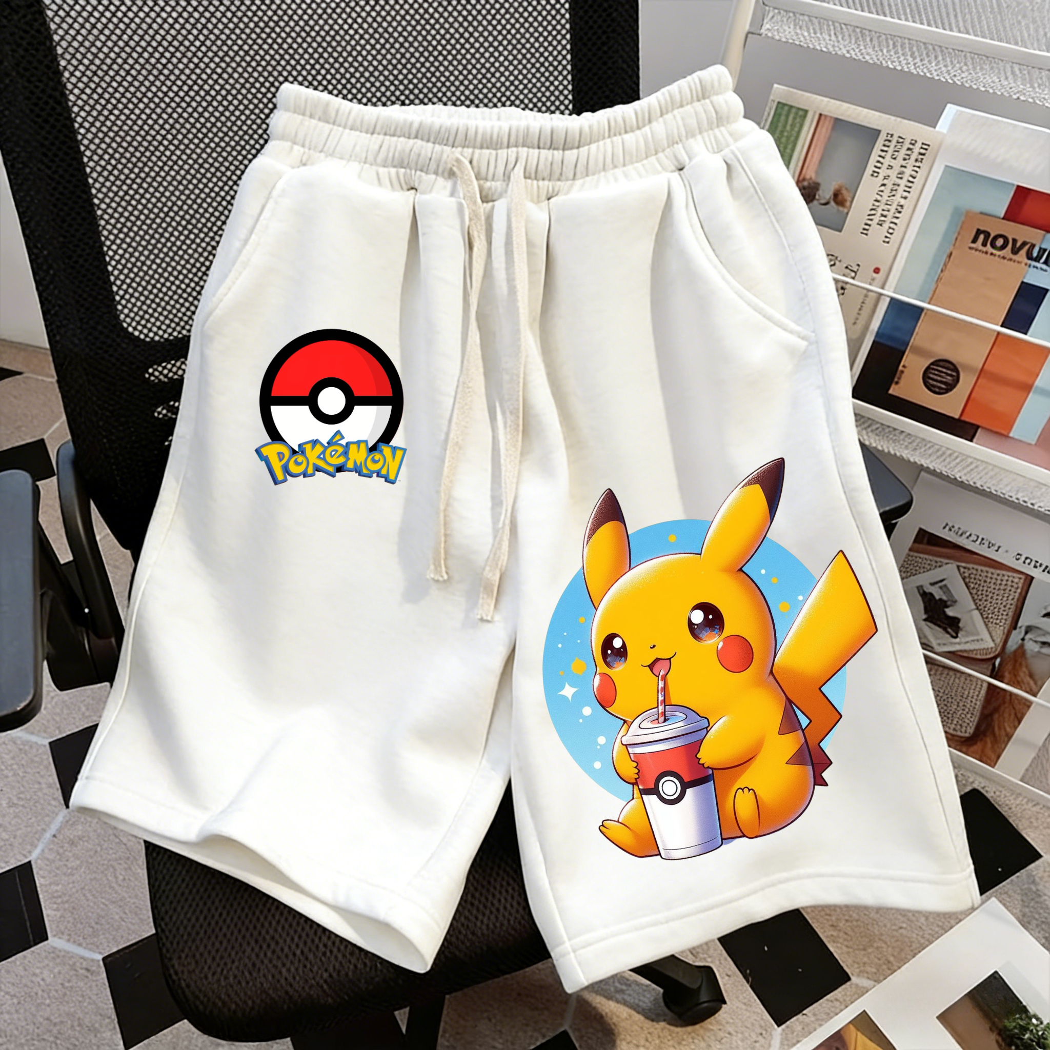 Anime Merchandise Store Japan - Pokemon Pikachu Charmander Bulbasaur Graphic Shorts