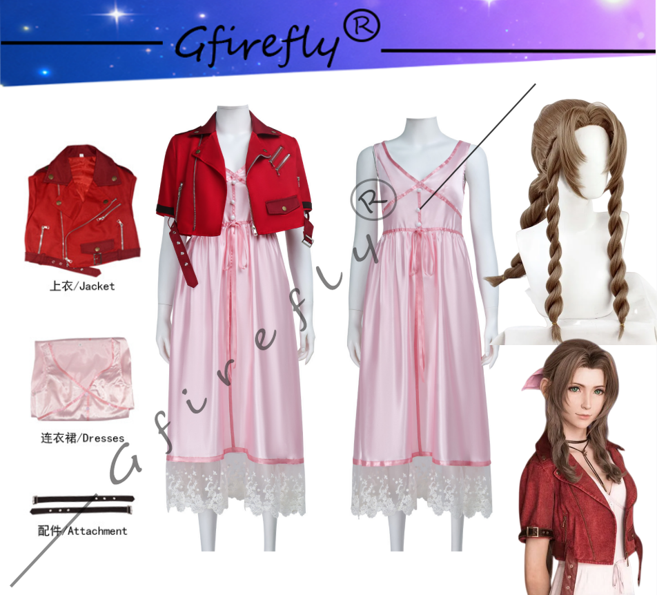 Game Final Fantasy VII Aerith  - Cosplay Wig Colored reseña y precio