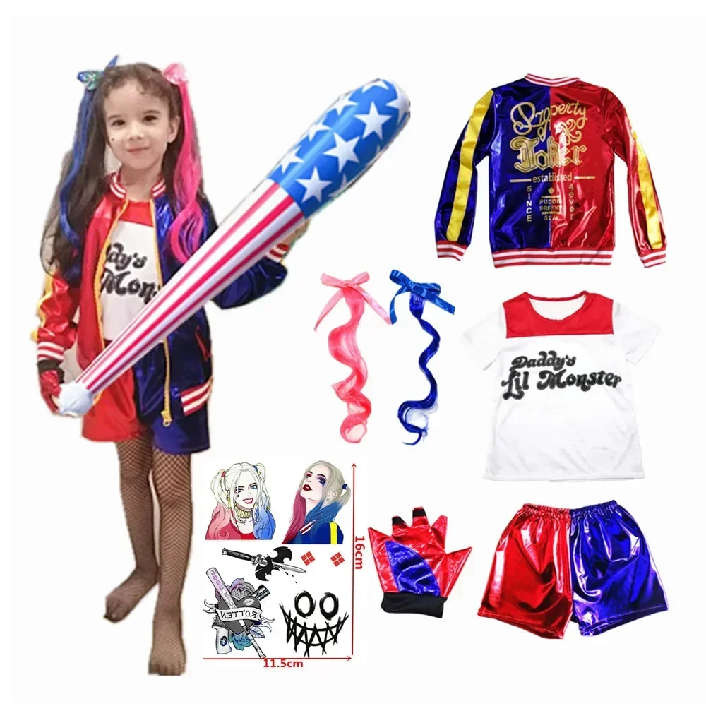 Costumes de cosplay Harley Qui - Anime Merchandise Clothes reseña y precio