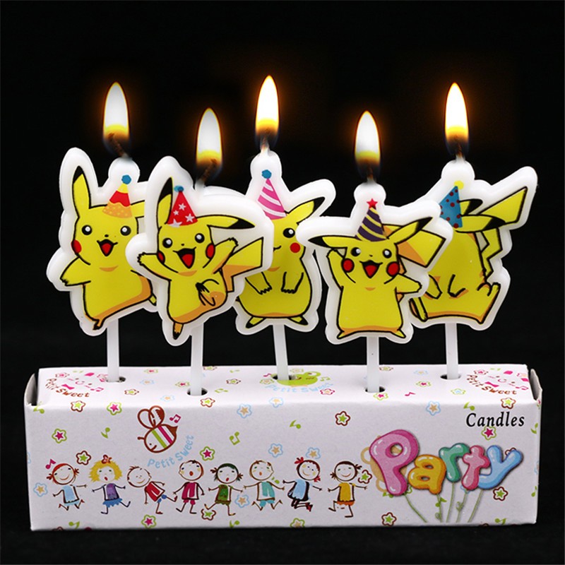5pcs/lot Pokemon Birthday Cake - Pokemon Anime Merchandise reseña y precio