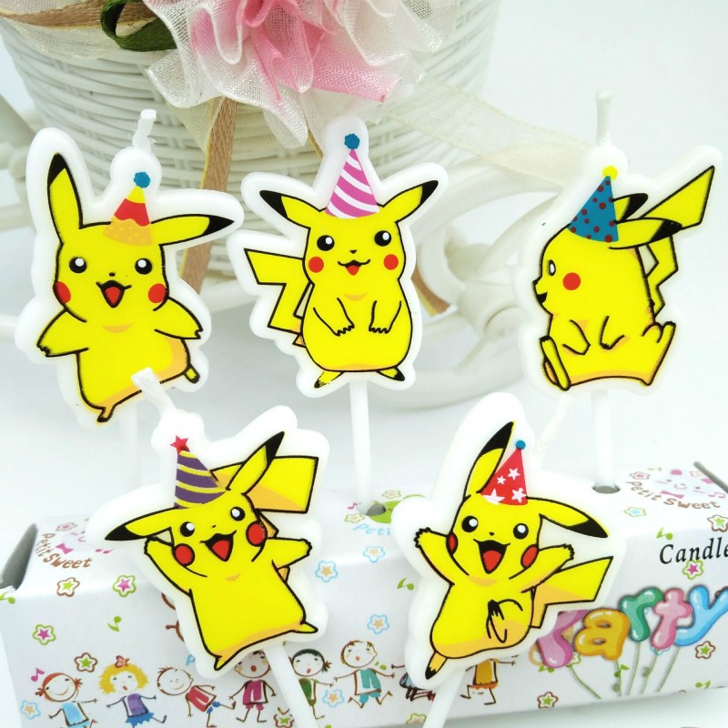 5pcs/lot Pokemon Birthday Cake - Pokemon Anime Merchandise reseña y precio