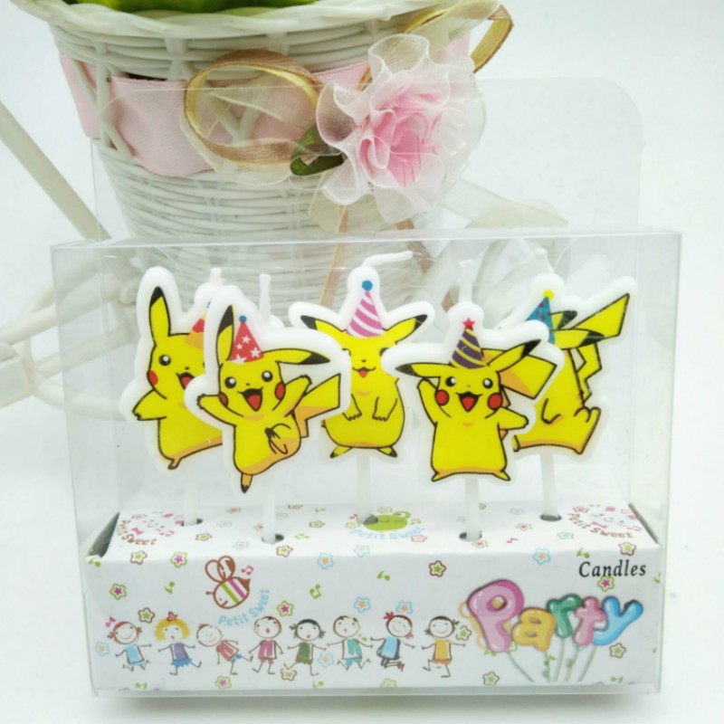 5pcs/lot Pokemon Birthday Cake - Pokemon Anime Merchandise reseña y precio