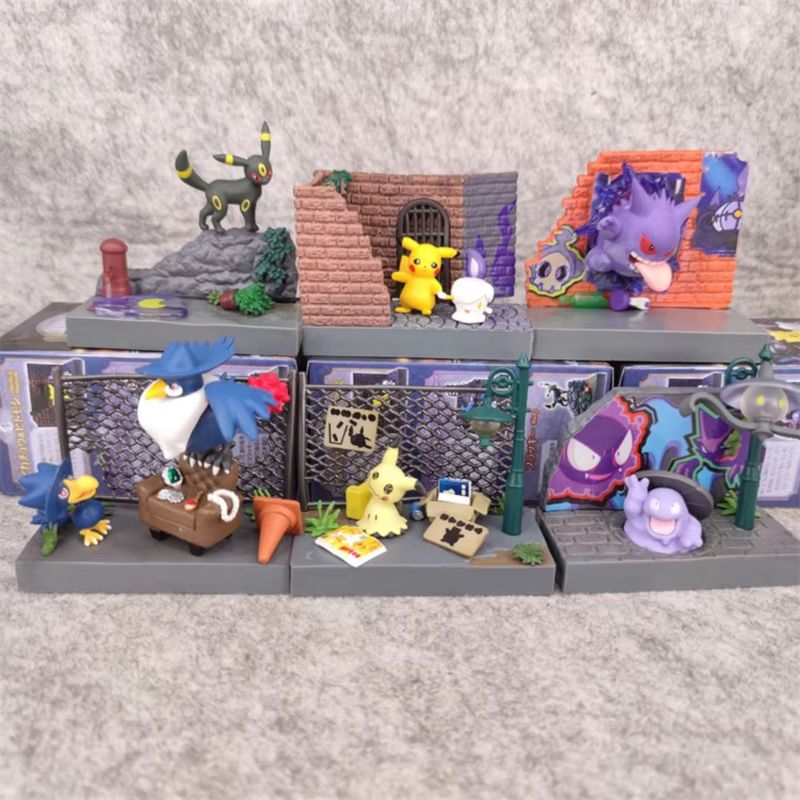 6pcs/set Anime Pokemon Town Se - Pokemon Anime Merchandise reseña y precio