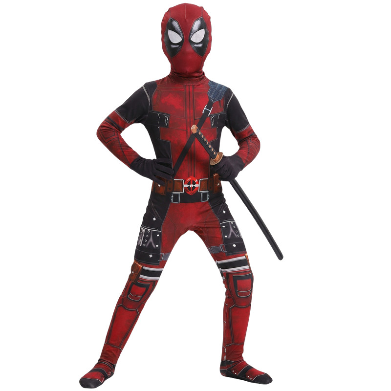3-12Y Kids Deadpool Costume wi - Cosplay Prop Sword reseña y precio