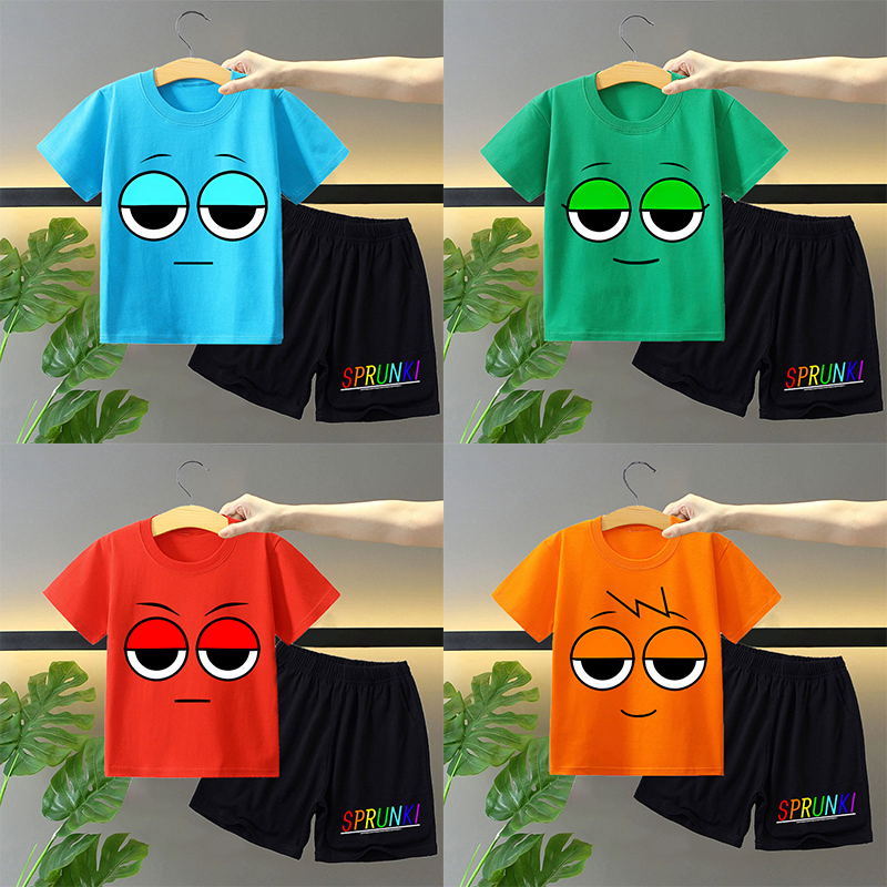 Sprunki 2pcs T-shirt and Short - Anime Merchandise Clothes reseña y precio