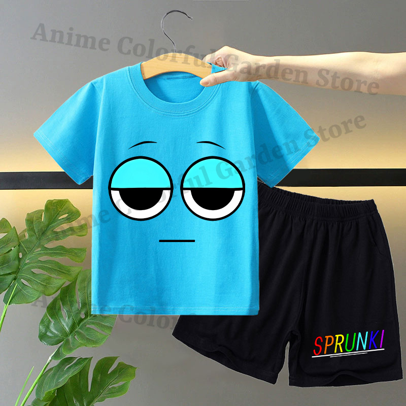 Sprunki 2pcs T-shirt and Short - Anime Merchandise Clothes reseña y precio