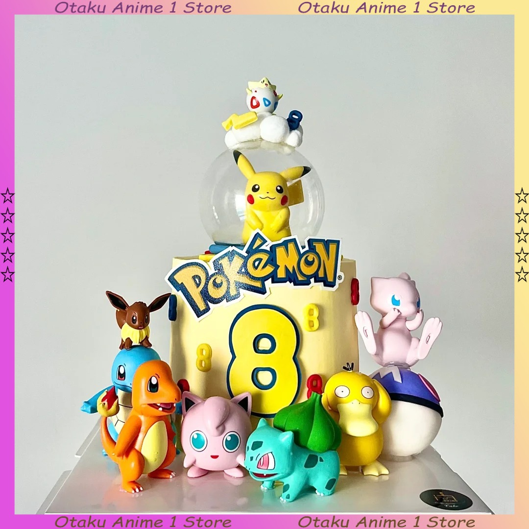 13PCS/SET Pikachu Cake Topper  - Pokemon Anime Merchandise reseña y precio