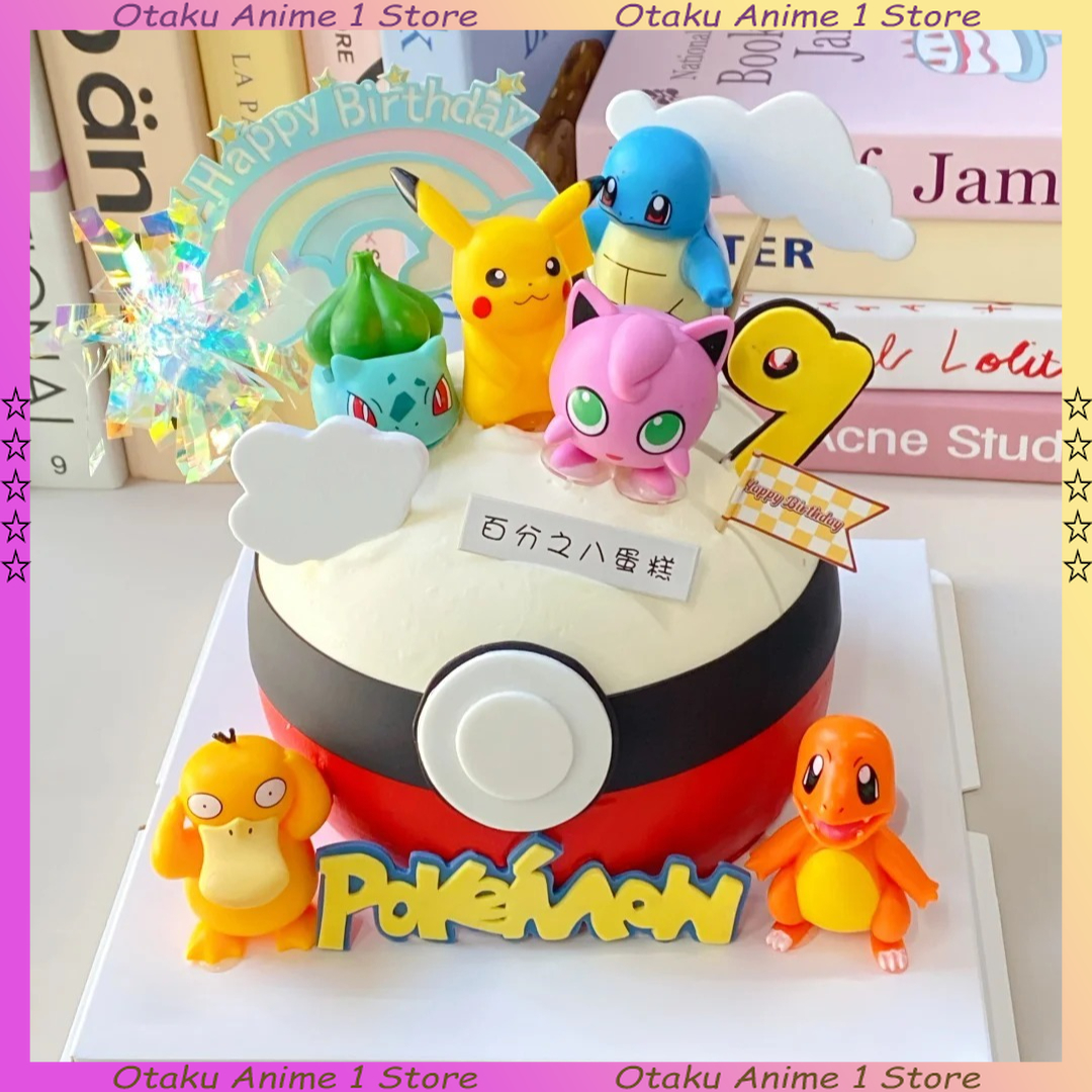 13PCS/SET Pikachu Cake Topper  - Pokemon Anime Merchandise reseña y precio