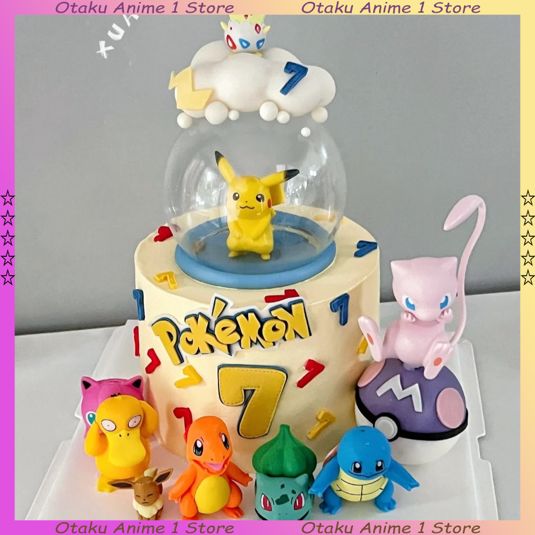 13PCS/SET Pikachu Cake Topper  - Pokemon Anime Merchandise reseña y precio