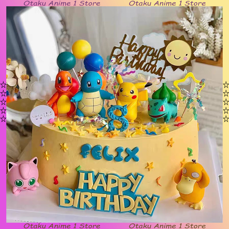 13PCS/SET Pikachu Cake Topper  - Pokemon Anime Merchandise reseña y precio