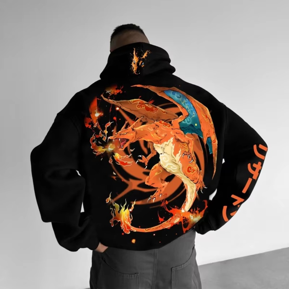 Pokemon Hoodie Charizard Print - Anime Merchandise Store Japan reseña y precio